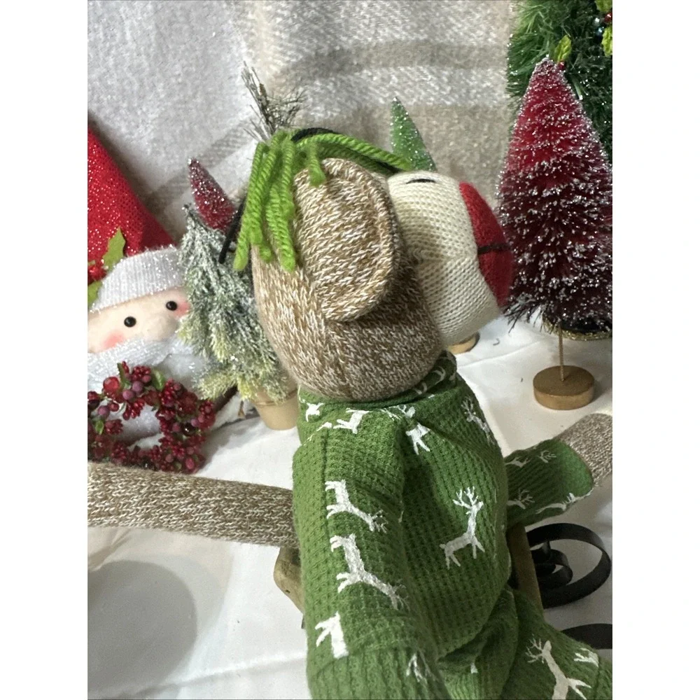 Retro 2004 Christmas Sock Monkey Super Cute